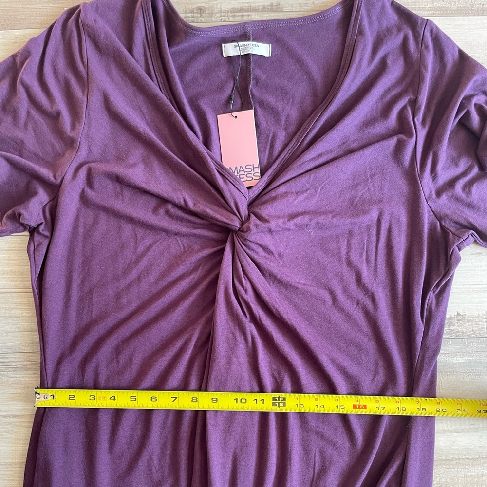 Smash + Tess Plum V-Neck Layla Twist Front Tie Romper size XXL NWT - Picture 10 of 14